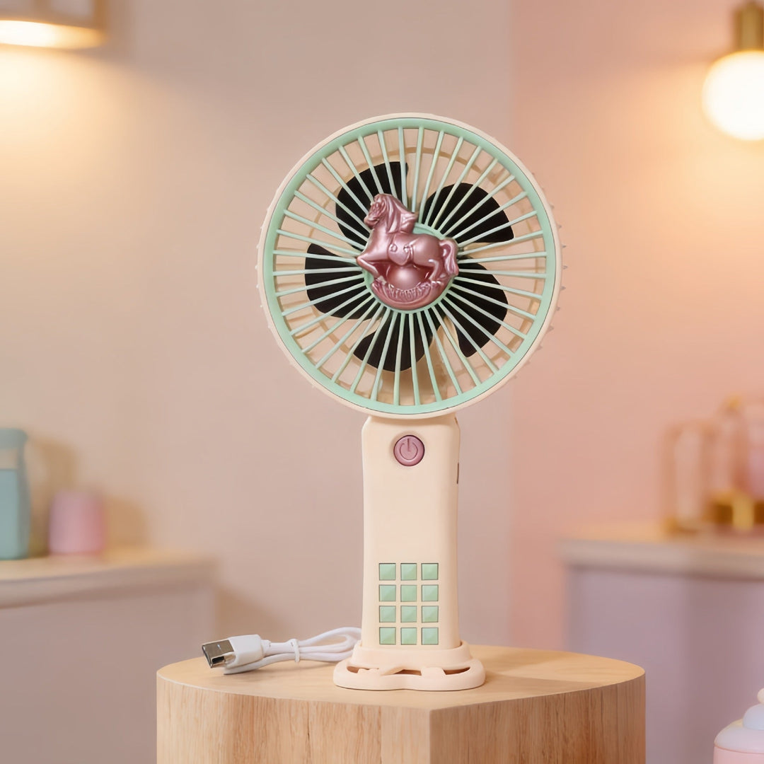 Ventilator Portabil pentru Femei cu Design Unicorn Compact și Ușor 7