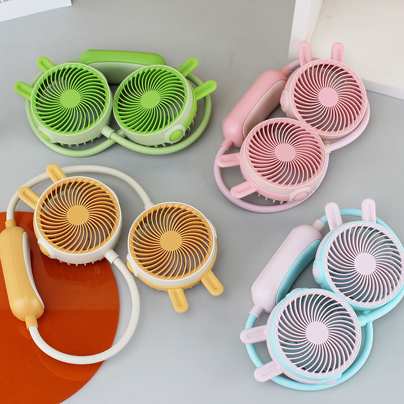 Ventilator Portabil pentru Gât Femei, Răcire Ușor de Purtați 4