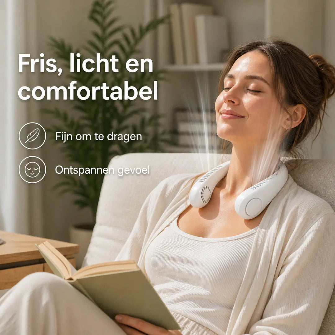 Ventilator Portabil pentru Gât cu Viteză Reglabilă Unisex 7