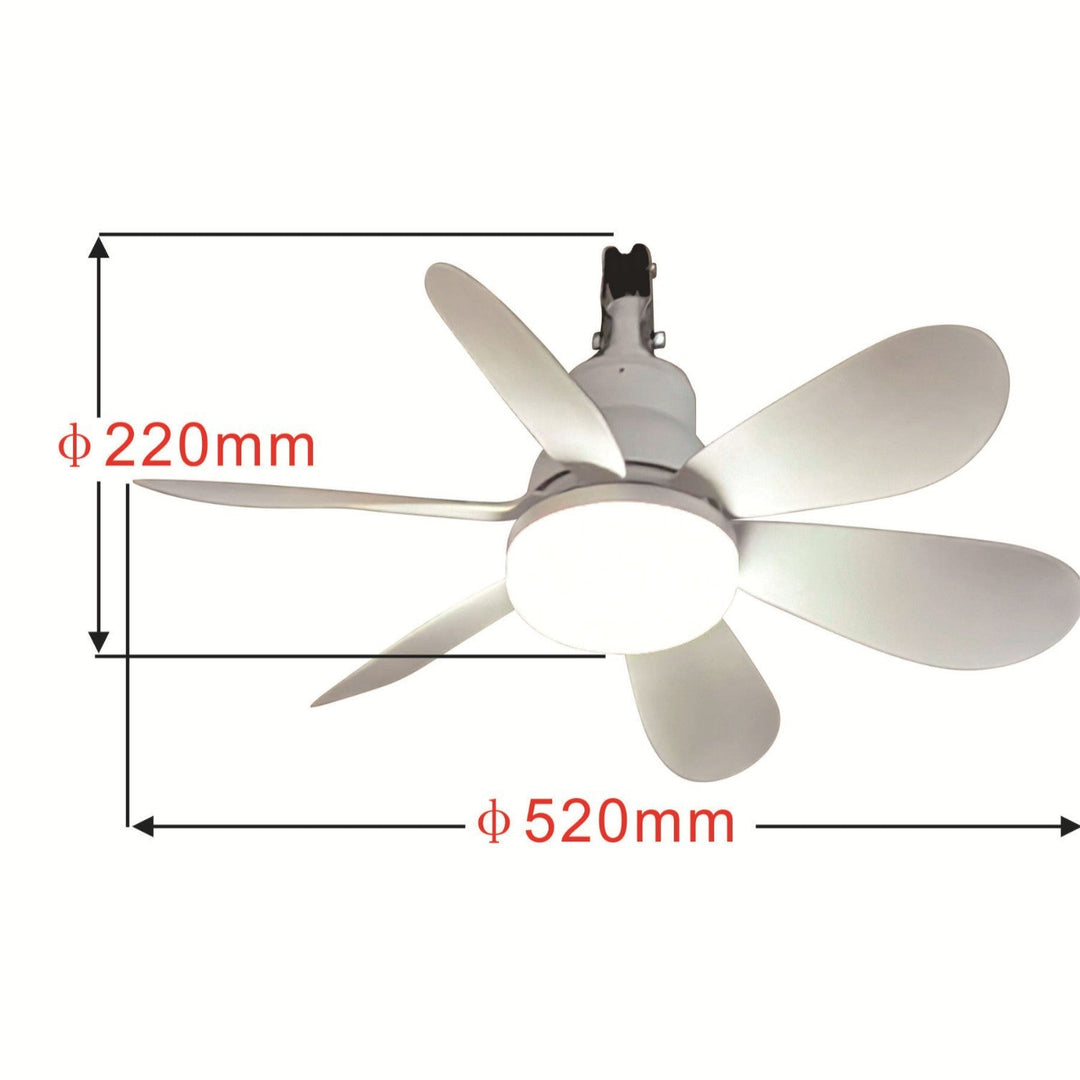 Ventilator Tavan Cu Lumină LED Integrată Și Telecomandă Modern 3