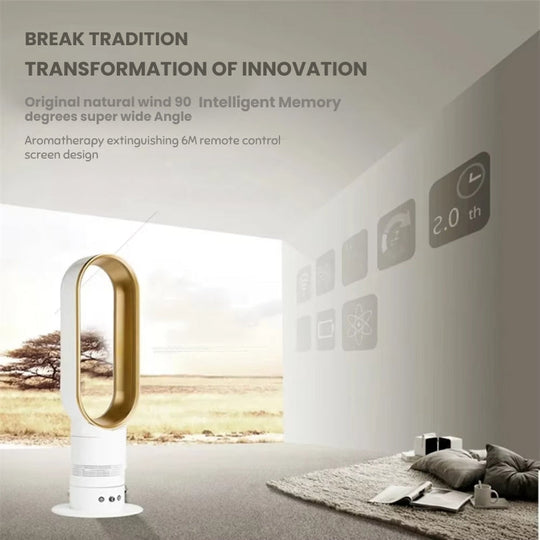 Ventilator Turn Fără Lame Cu Oscilație Reglabilă și Control Wireless 1