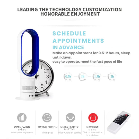 Ventilator Turn Fără Lame Cu Oscilație Reglabilă și Control Wireless 3
