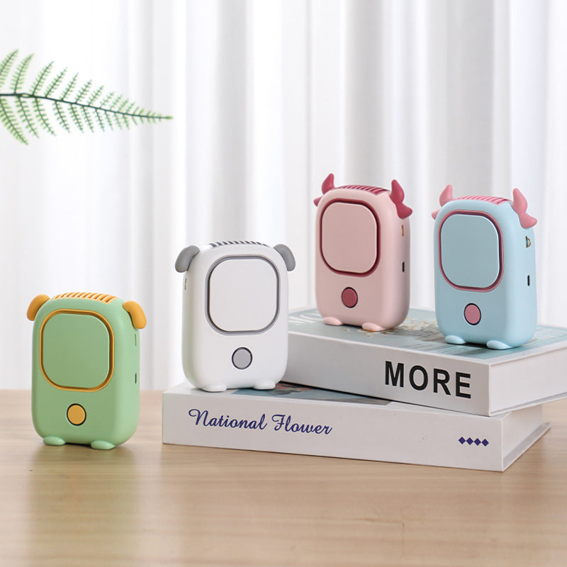 Ventilator USB Portabil Unisex cu Design Vacă Amuzant 1