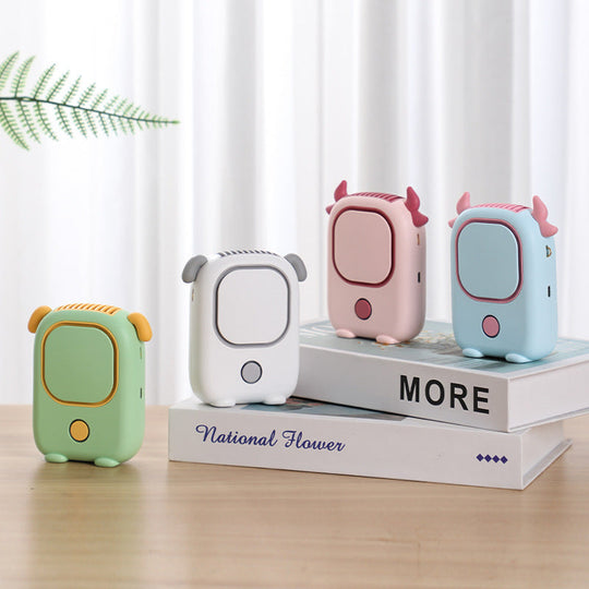 Ventilator USB Portabil Unisex cu Design Vacă Amuzant 1