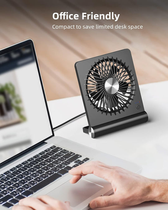 Ventilator de Birou Compact cu 3 Viteze și Design Modern 1