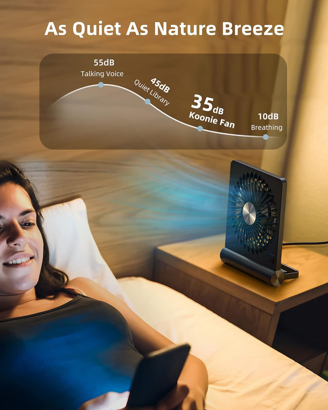 Ventilator de Birou Compact cu 3 Viteze și Design Modern 5
