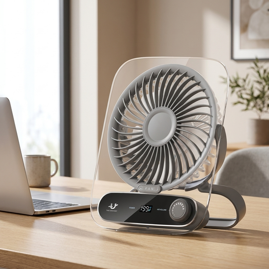 Ventilator de Birou Digital Ultra-Subțire cu 199 Setări de Viteză și Funcționare Silențioasă 1