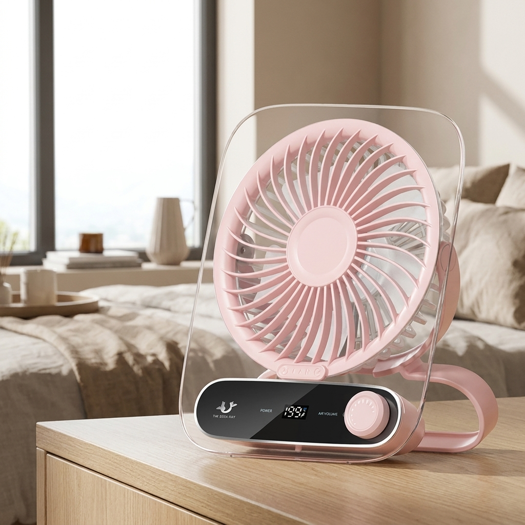 Ventilator de Birou Digital Ultra-Subțire cu 199 Setări de Viteză și Funcționare Silențioasă 2