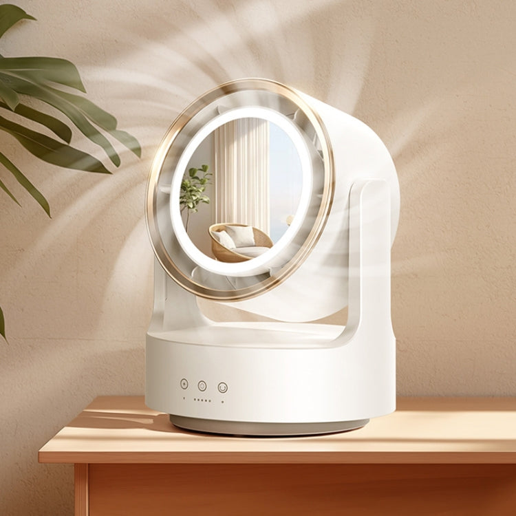 Ventilator de Birou Multifuncțional cu Oglindă și Lumină LED 1