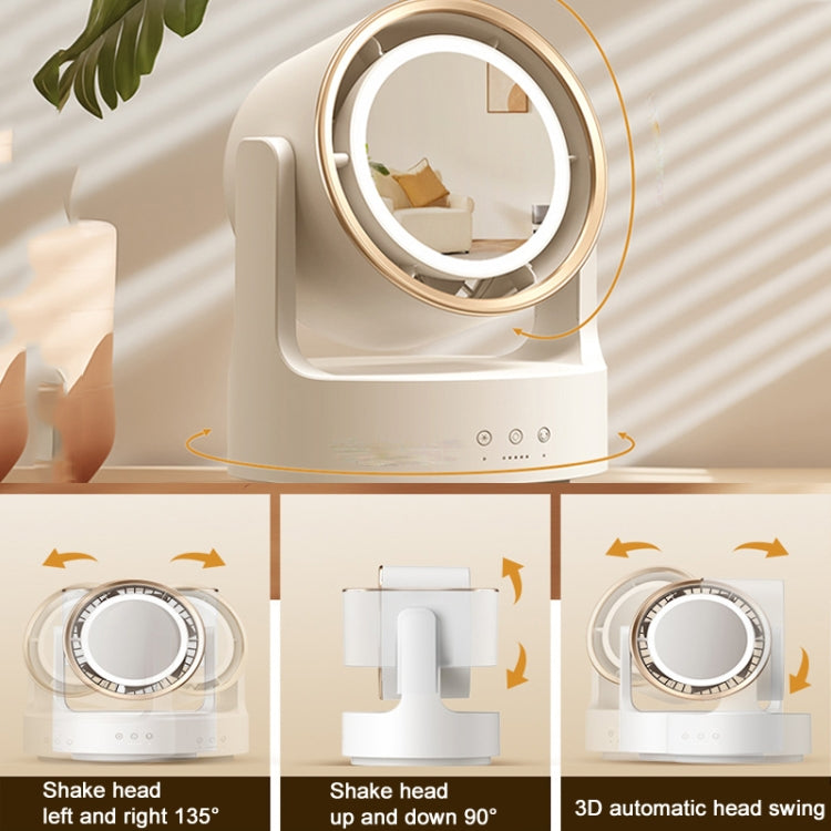 Ventilator de Birou Multifuncțional cu Oglindă și Lumină LED 6