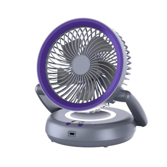 Ventilator de Birou Pliabil cu Cinci Viteze și LED, Design Compact și Portabil 0