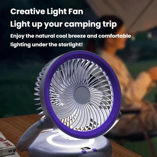 Ventilator de Birou Pliabil cu Cinci Viteze și LED, Design Compact și Portabil 6