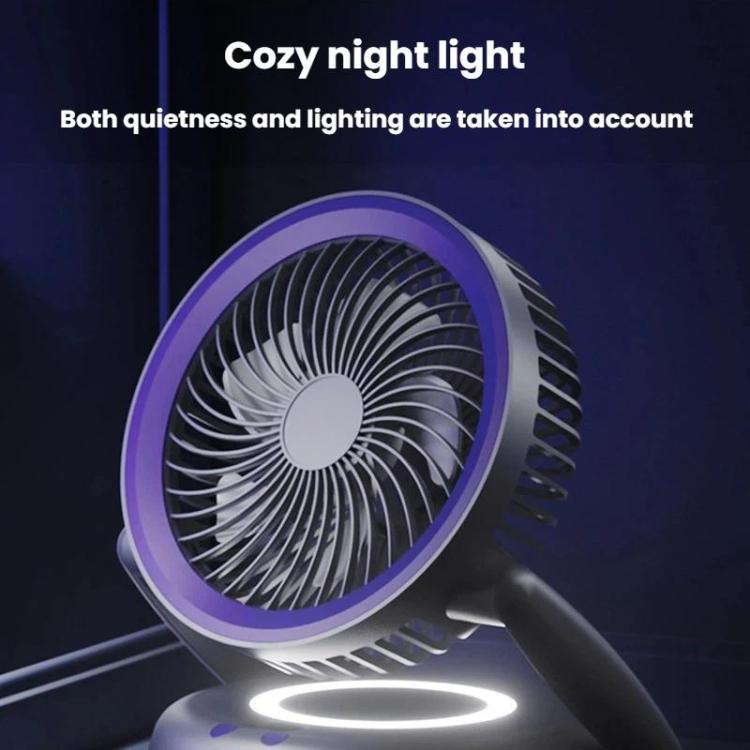 Ventilator de Birou Pliabil cu Cinci Viteze și LED, Design Compact și Portabil 7