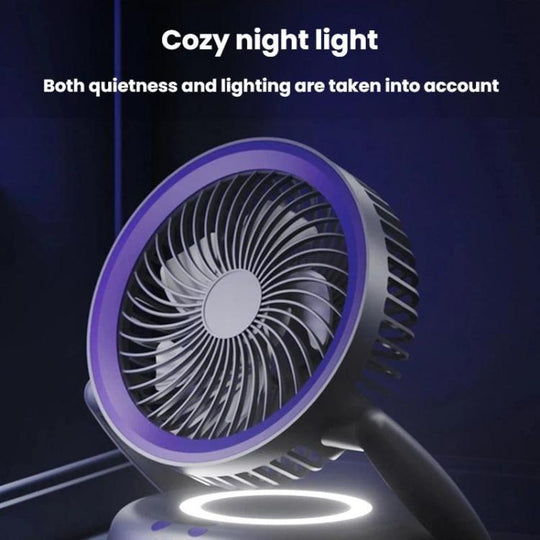 Ventilator de Birou Pliabil cu Cinci Viteze și LED, Design Compact și Portabil 7