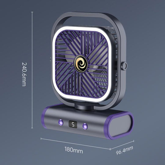 Ventilator de Birou USB Montat pe Perete Compact cu Viteze Reglabile 2