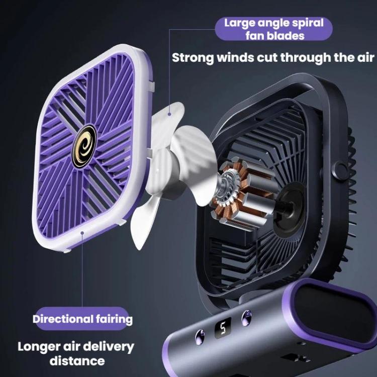 Ventilator de Birou USB Montat pe Perete Compact cu Viteze Reglabile 6