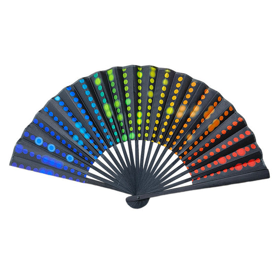 Ventilator de Mână Colorat cu Fundă pentru Femei, Accesoriu Versatil pentru Evenimente 3