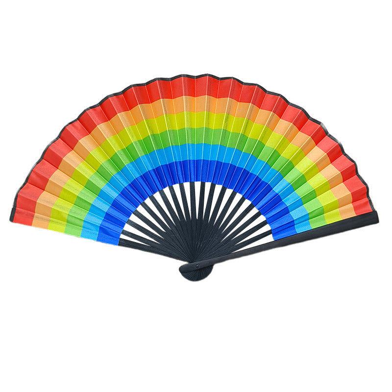 Ventilator de Mână Colorat cu Fundă pentru Femei, Accesoriu Versatil pentru Evenimente 5
