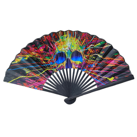 Ventilator de Mână Colorat cu Fundă pentru Femei, Accesoriu Versatil pentru Evenimente 6