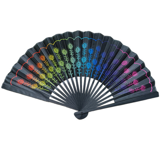 Ventilator de Mână Colorat cu Fundă pentru Femei, Accesoriu Versatil pentru Evenimente 7