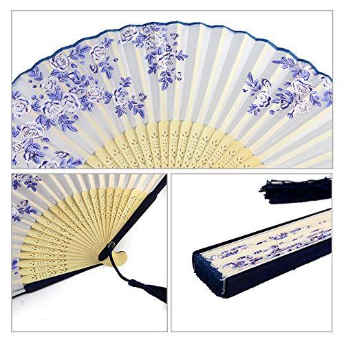 Ventilator de Mână Floral pentru Femei, Design Manual, Accesoriu Elegant 4