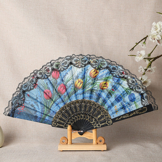 Ventilator de Mână Floral pentru Femei cu Design Artistic 0
