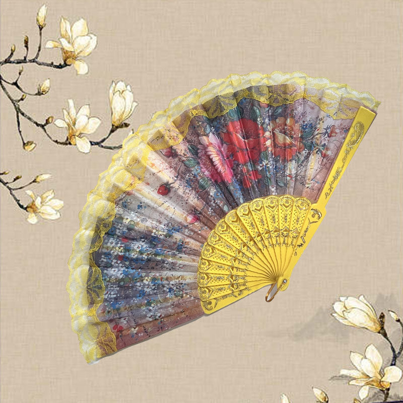 Ventilator de Mână Floral pentru Femei cu Design Artistic 3