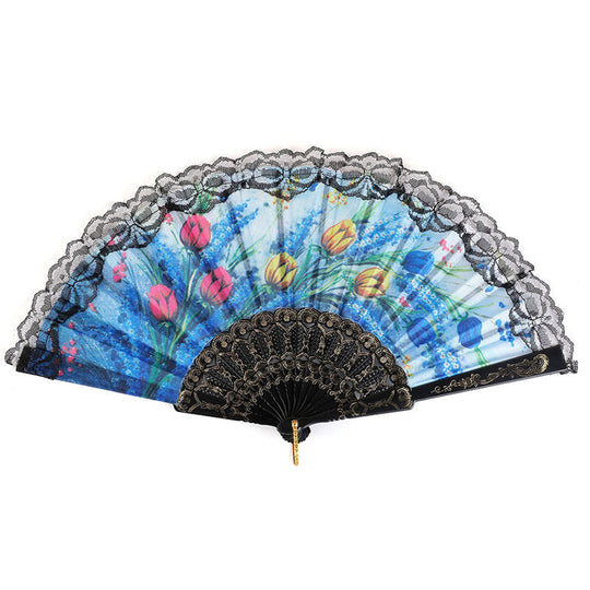 Ventilator de Mână Floral pentru Femei cu Design Artistic 5
