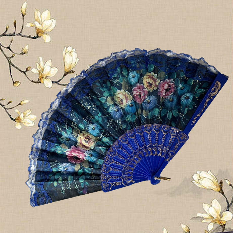 Ventilator de Mână Floral pentru Femei cu Design Artistic 7