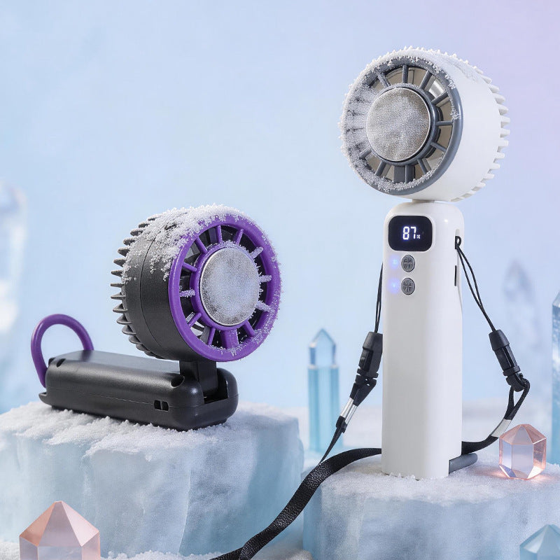 Ventilator de Mână Multifuncțional cu Afișaj LED pentru Femei 1