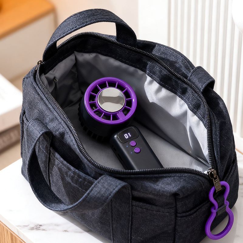 Ventilator de Mână Multifuncțional cu Afișaj LED pentru Femei 3