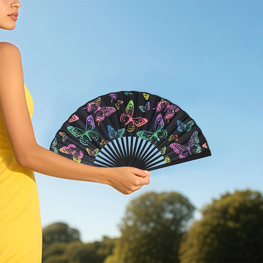 Ventilator de Mână Pliabil cu Design Floral pentru Femei 2