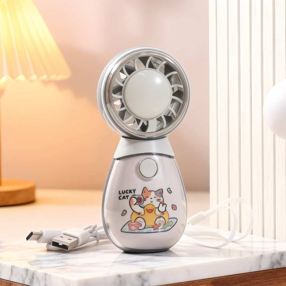 Ventilator de Mână Portabil cu Design Jucăuș pentru Femei 5