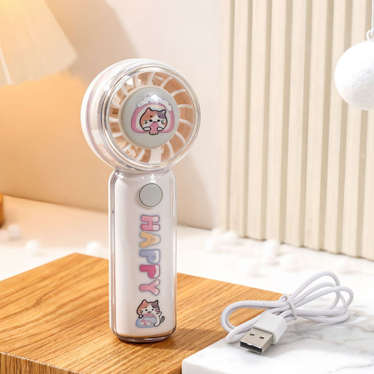 Ventilator de Mână Portabil cu Design Jucăuș pentru Femei 7