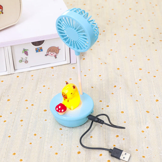 Ventilator de Mână Portabil cu Design Panda și LED-uri pentru Femei 4
