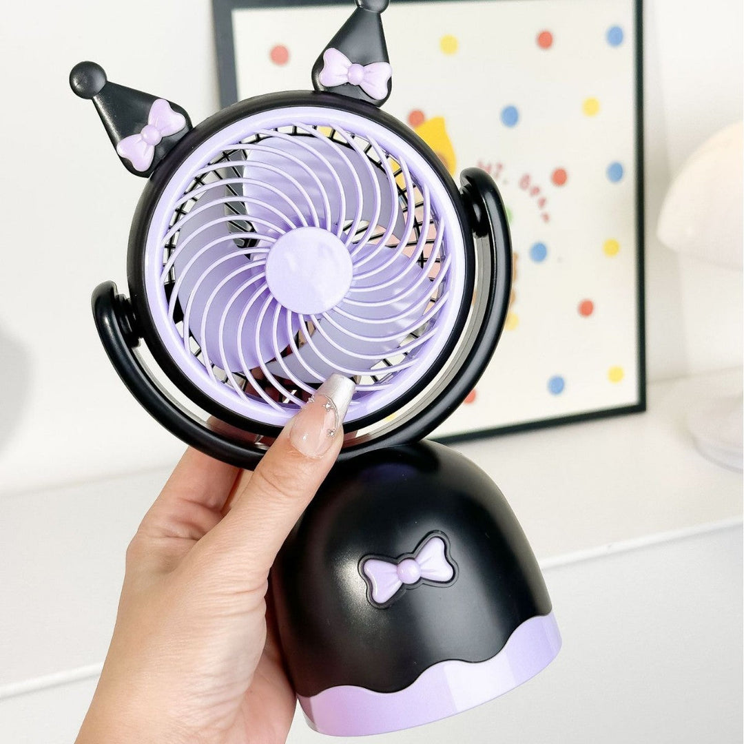Ventilator de Mână Portabil cu Design Urechi de Pisică pentru Femei 2
