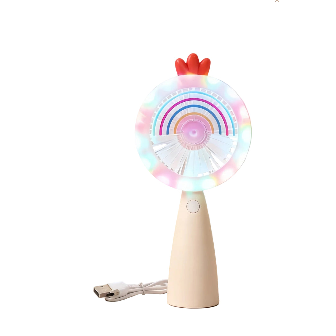 Ventilator de Mână Portabil cu Iluminare LED pentru Femei 0