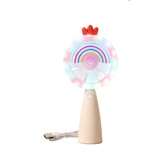 Ventilator de Mână Portabil cu Iluminare LED pentru Femei 0