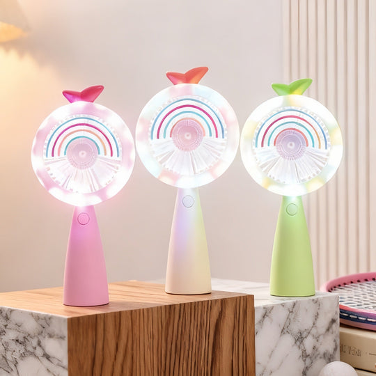 Ventilator de Mână Portabil cu Iluminare LED pentru Femei 3