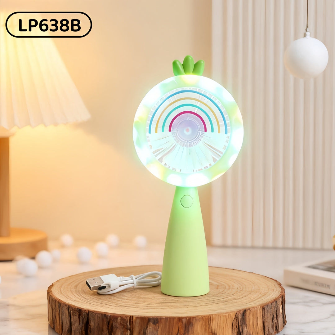 Ventilator de Mână Portabil cu Iluminare LED pentru Femei 6