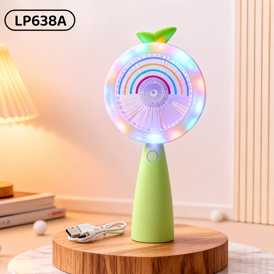 Ventilator de Mână Portabil cu Iluminare LED pentru Femei 9