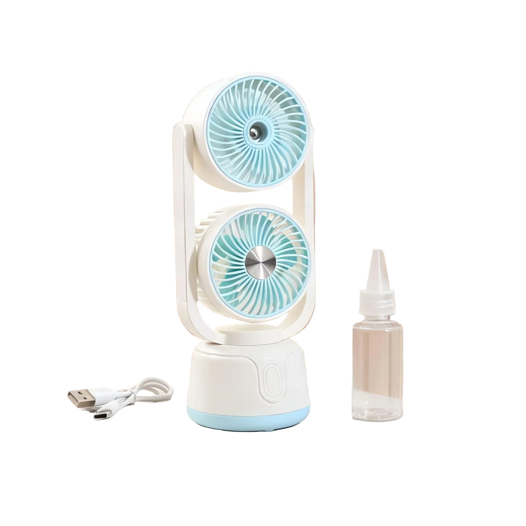 Ventilator de Masă Multifuncțional cu Pulverizare și Două Setări de Viteză 0