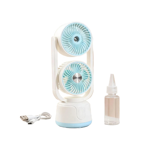 Ventilator de Masă Multifuncțional cu Pulverizare și Două Setări de Viteză 0