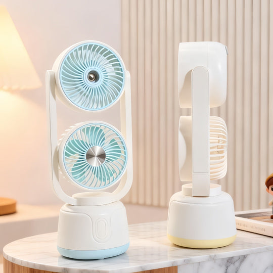 Ventilator de Masă Multifuncțional cu Pulverizare și Două Setări de Viteză 4