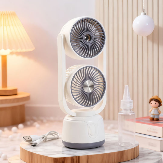Ventilator de Masă Multifuncțional cu Pulverizare și Două Setări de Viteză 5