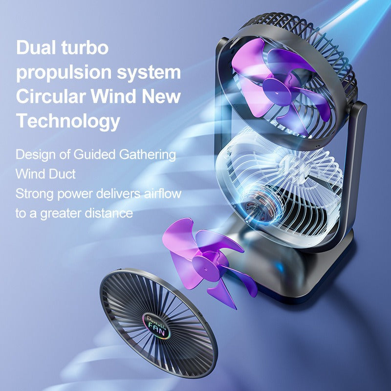 Ventilator de Masă Reglabil cu Flux Dublu de Aer pentru Femei 3