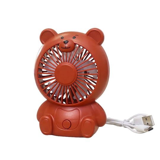 Ventilator de Masă USB Design Urs pentru Femei, Compact și Portabil 0