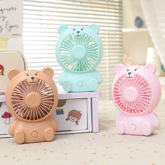 Ventilator de Masă USB Design Urs pentru Femei, Compact și Portabil 1