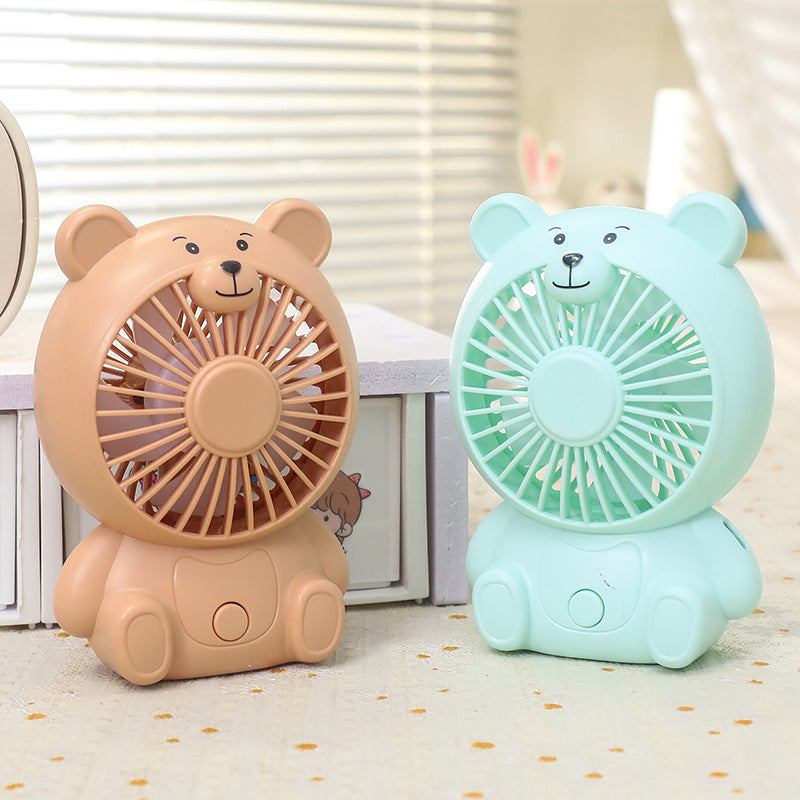 Ventilator de Masă USB Design Urs pentru Femei, Compact și Portabil 3