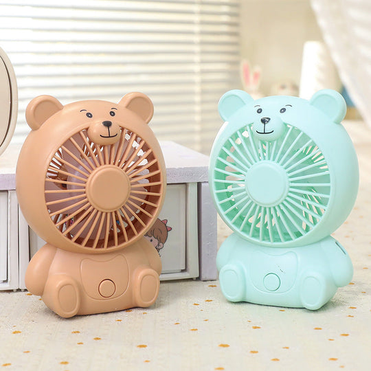 Ventilator de Masă USB Design Urs pentru Femei, Compact și Portabil 3
